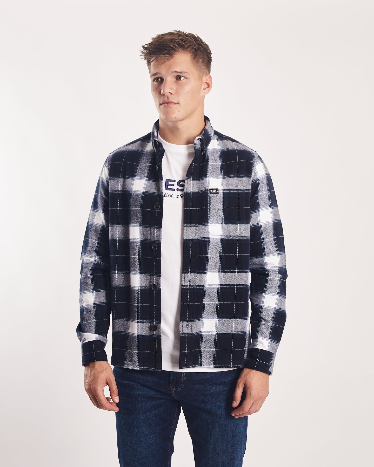 Rhyland Overshirt Navy Check