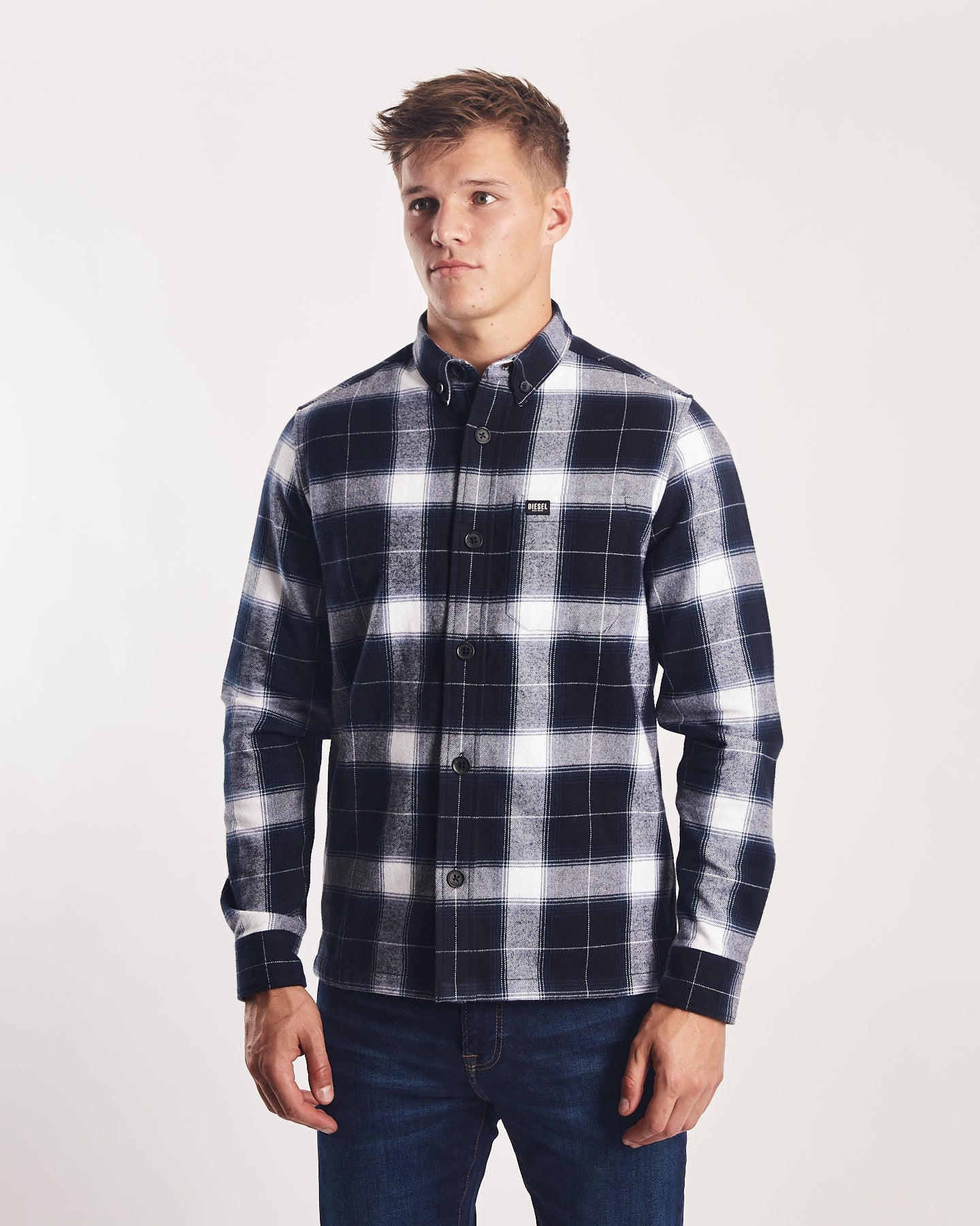 Rhyland Overshirt Navy Check