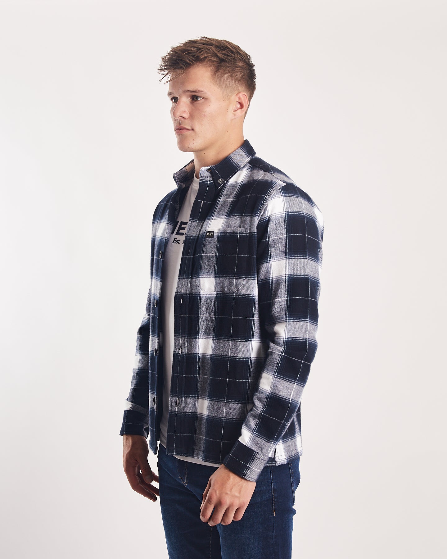 Rhyland Overshirt Navy Check