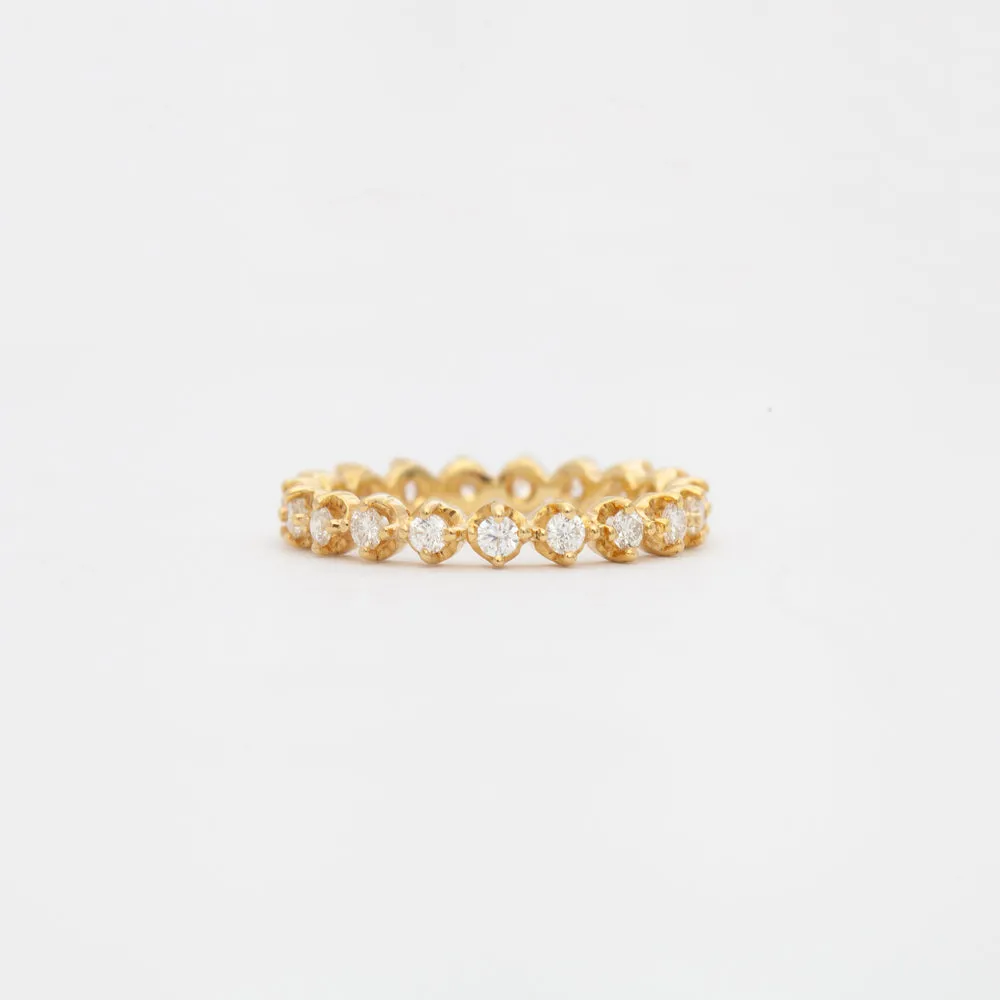 Round Diamond Collet Eternity Band