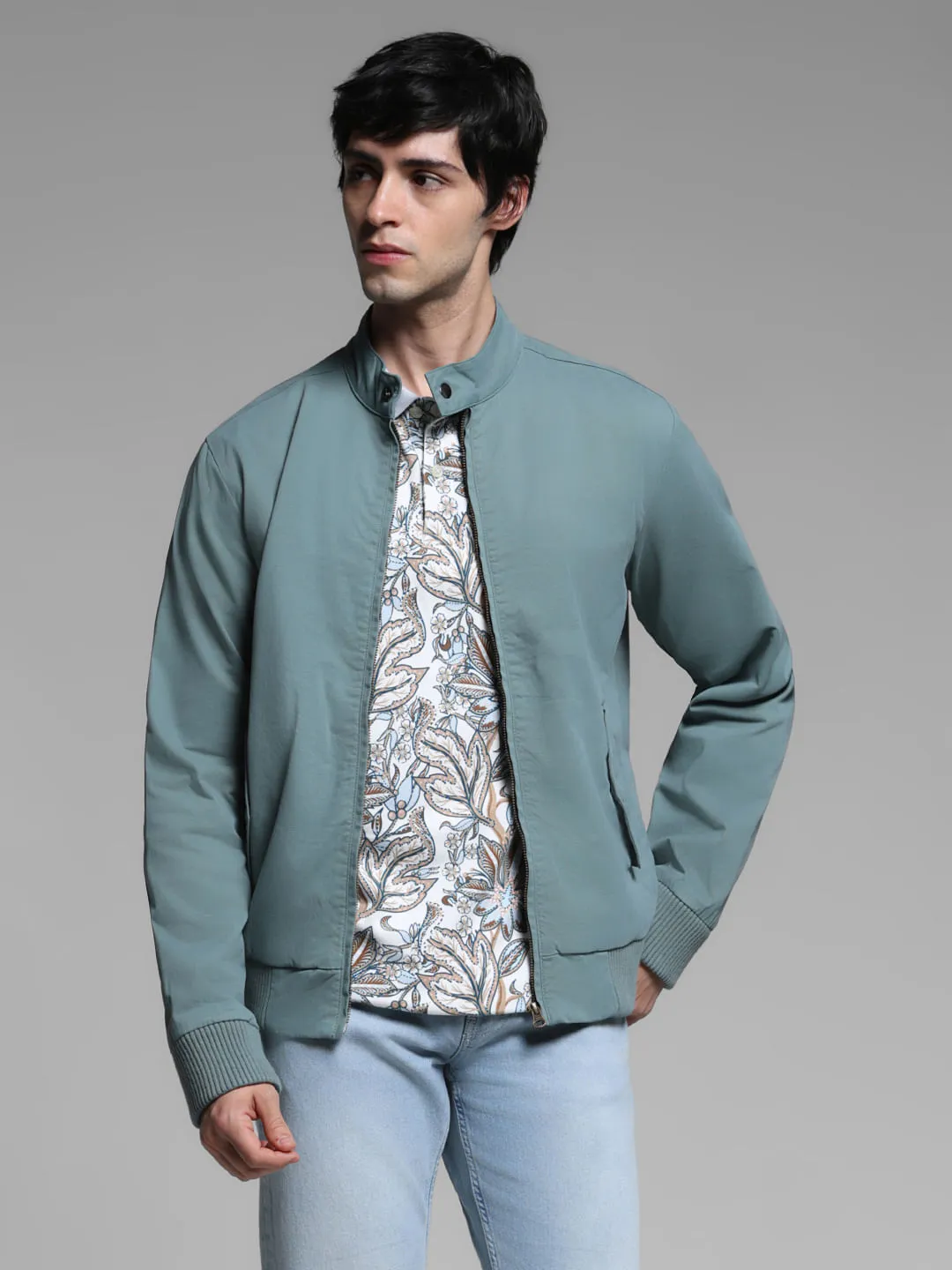 Sage Green Bomber Jacket