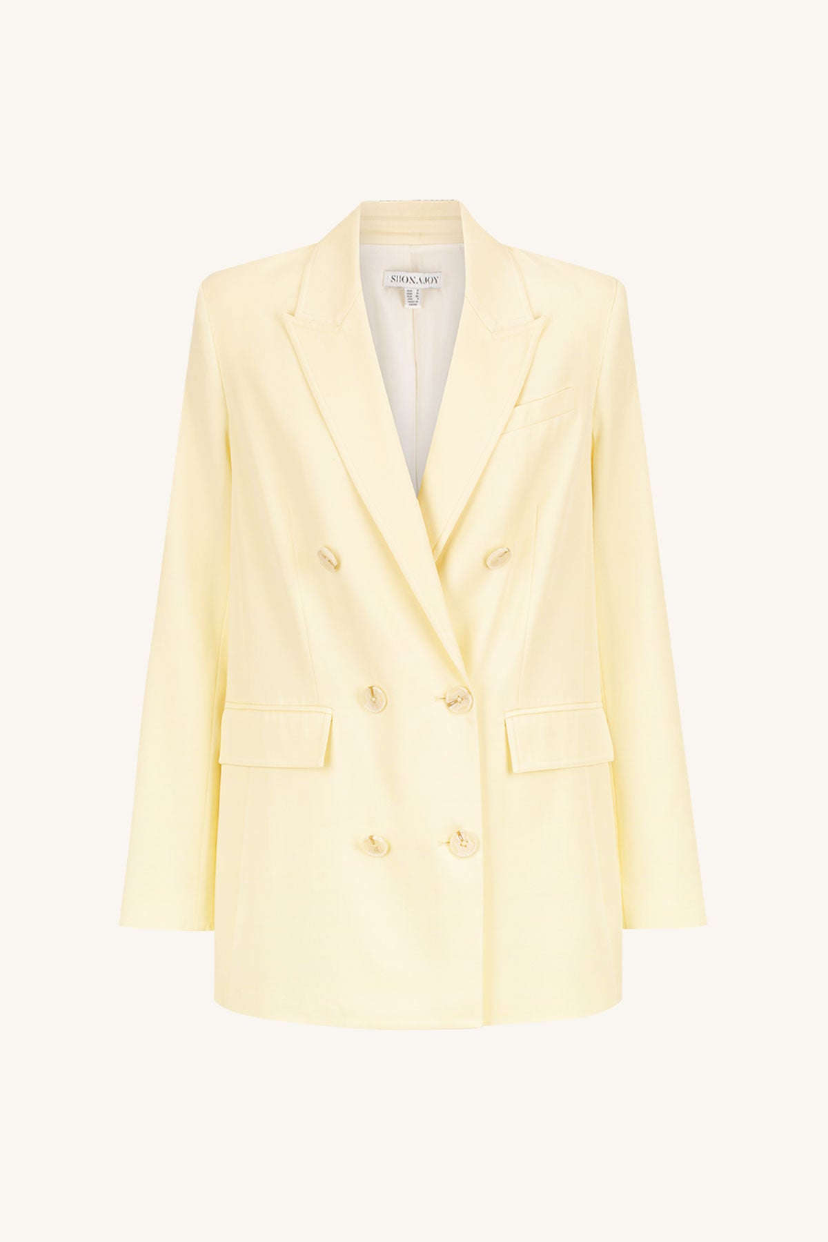 Sara Peak Lapel Blazer - Lemon