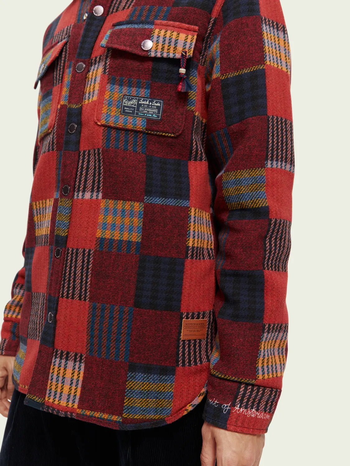 Scotch & Soda - Patched Check Jacquard Overshirt