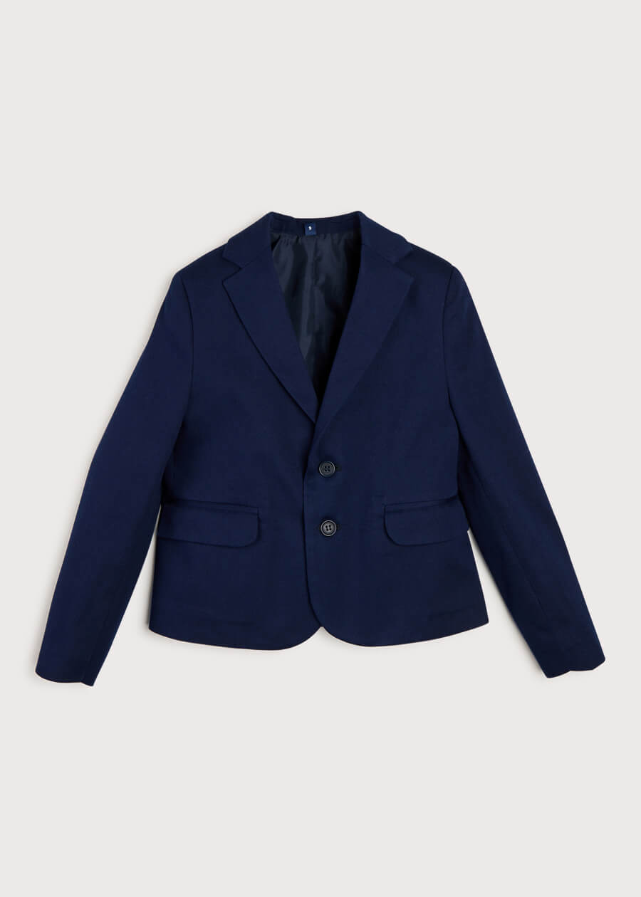 Single Breasted Patch Pocket Blazer in Blue (4-10yrs)