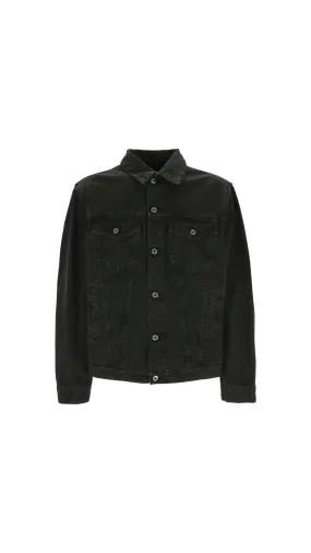 Skate Embroidered Denim Jacket - Black