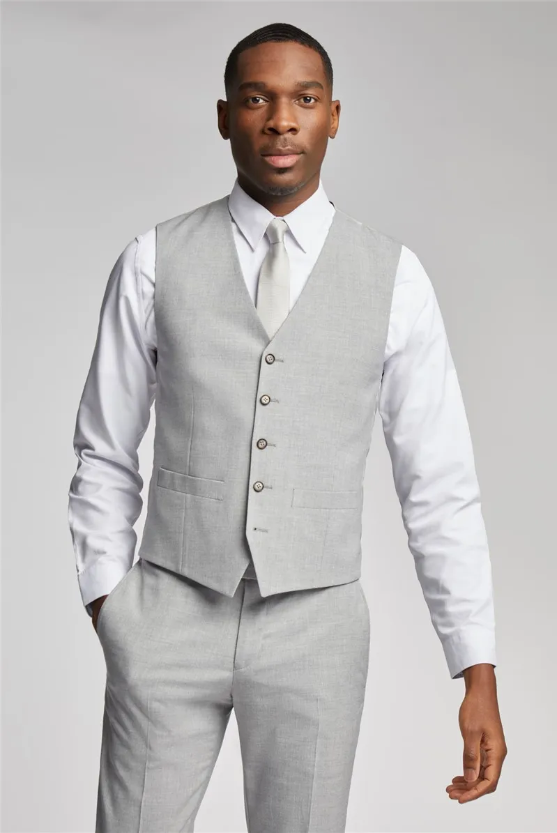 Slim Fit Grey Waistcoat