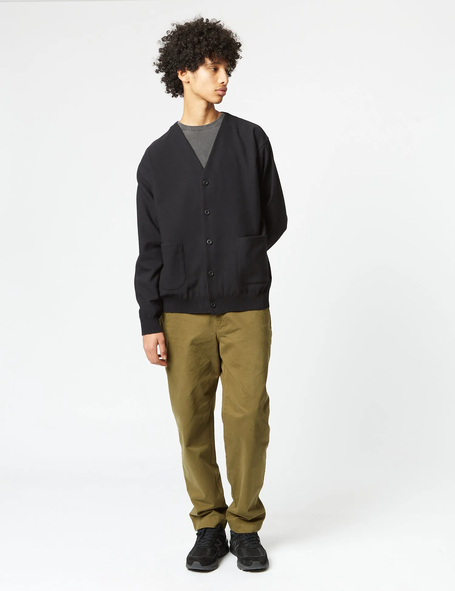 Snow Peak Co/Pe Knit Cardigan - Black