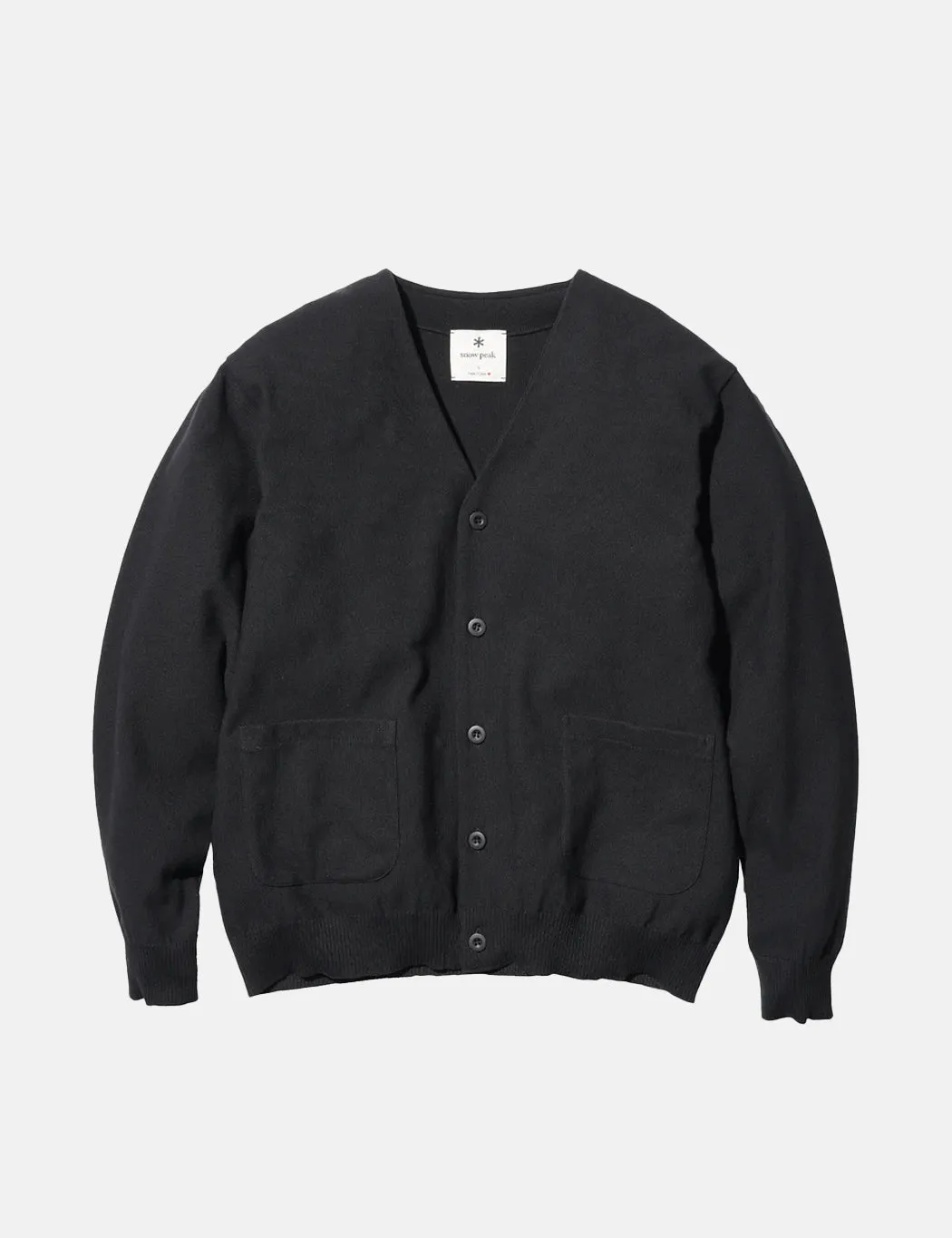 Snow Peak Co/Pe Knit Cardigan - Black