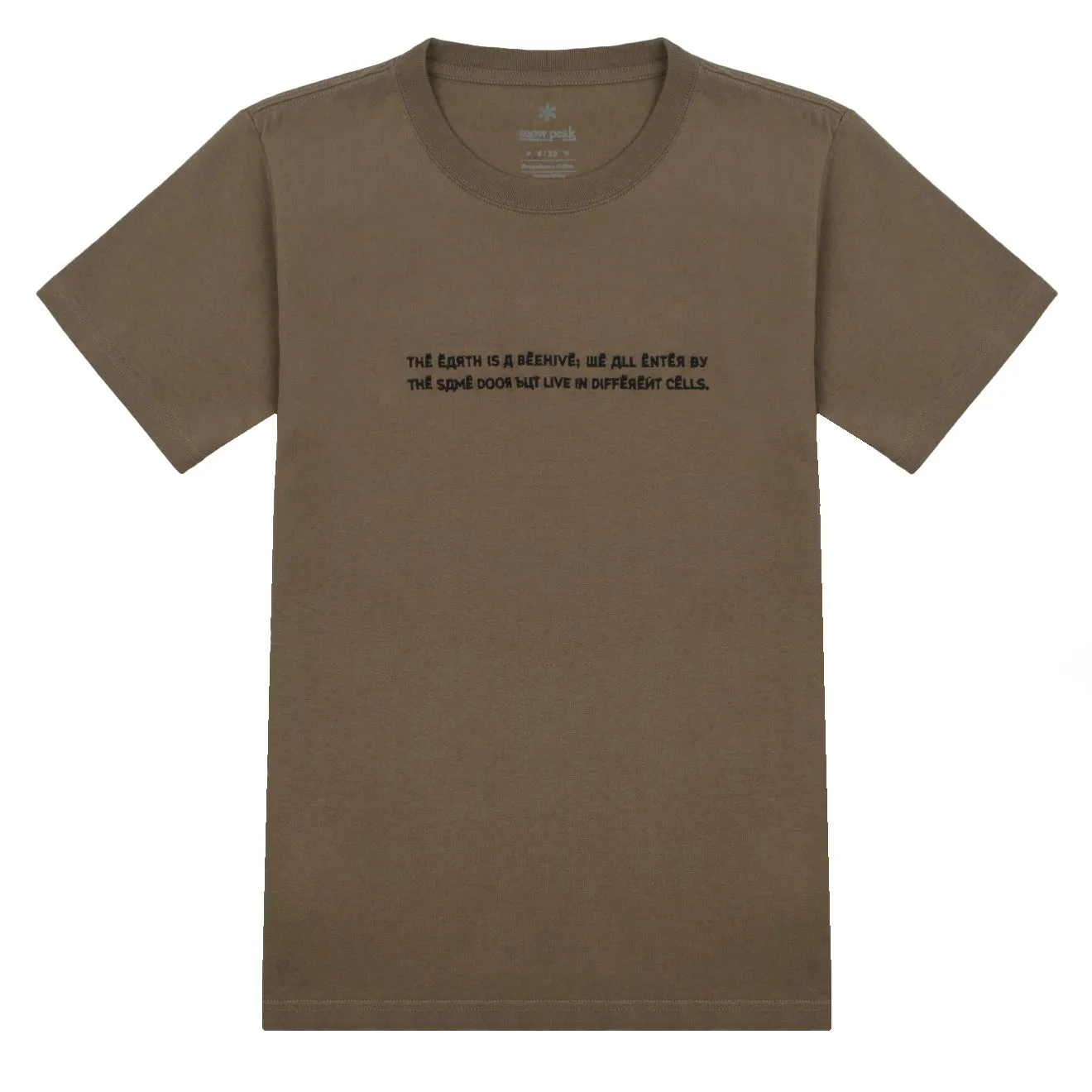 Snow Peak Typography Tee Brown