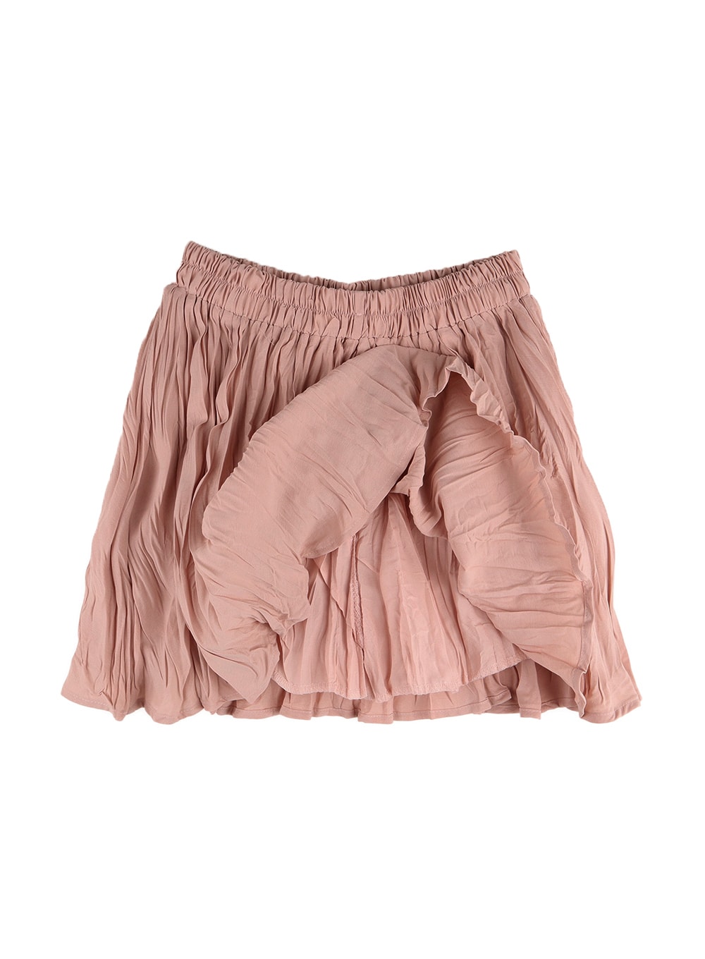 Solid Cotton Ruched Mini Skirt OM412