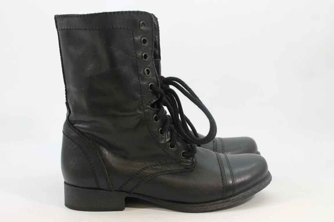 Steve Madden Troopa Women's Black Boots 6.5M(ZAP10871)