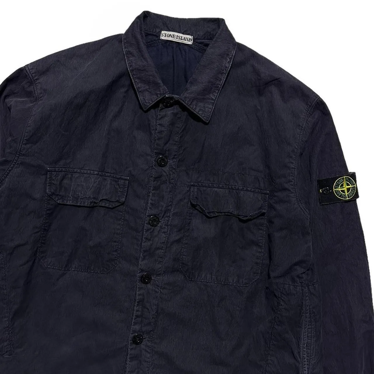 Stone Island Brushed Cotton Double Pocket Overshirt