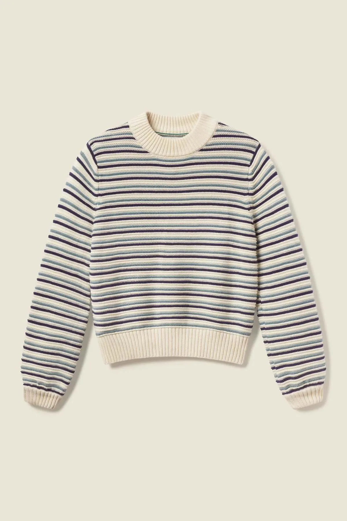 Susan Sweater - White/Navy Stripe