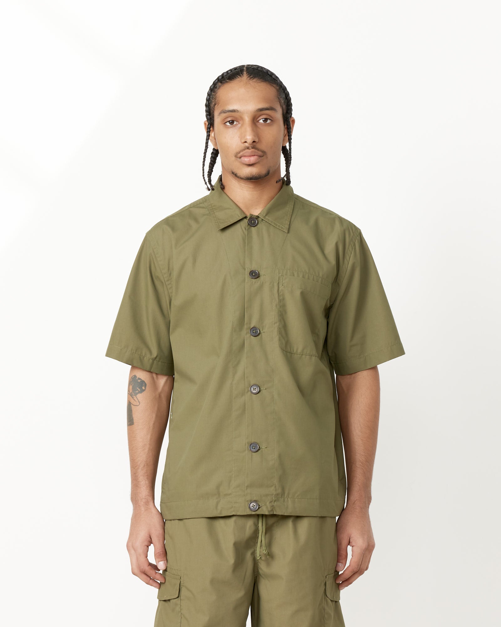 Tech Overshirt in Olive