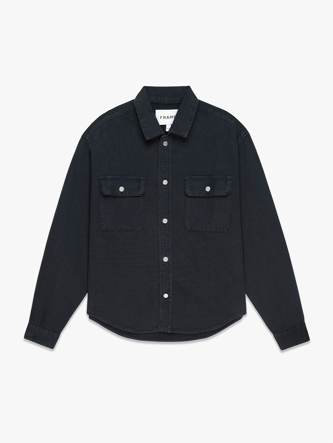 Textured Terry Overshirt - Navy