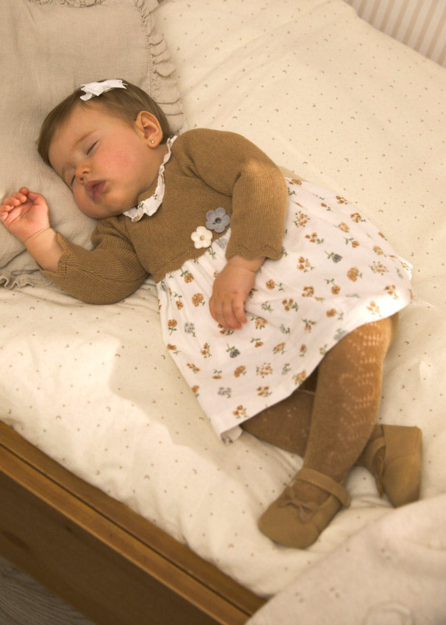 Tights for newborn girl - H. Caramel