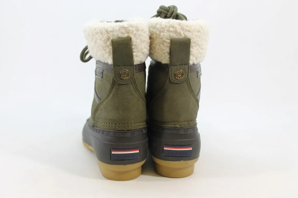 Tommy Hilfiger Rian Women's Olive Boots 7M(ZAP17727)