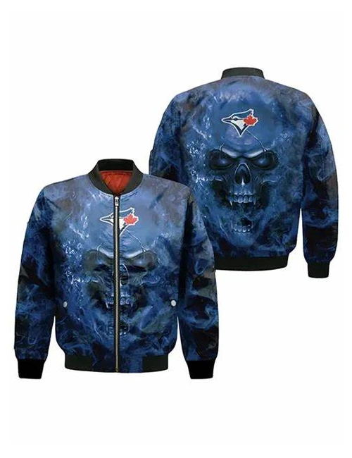 Toronto Blue Jays Skull Bomber Jacket - William Jacket