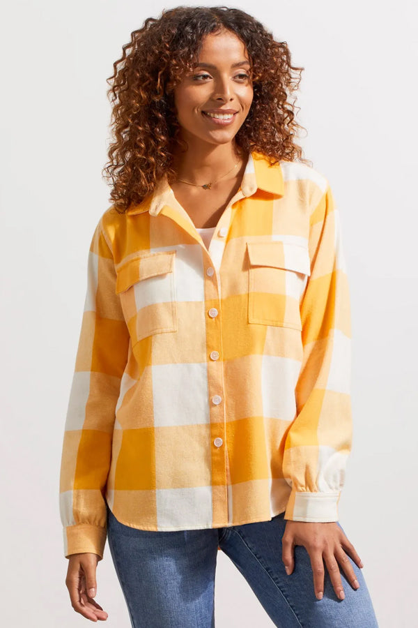 Tribal Woven Plaid Overshirt