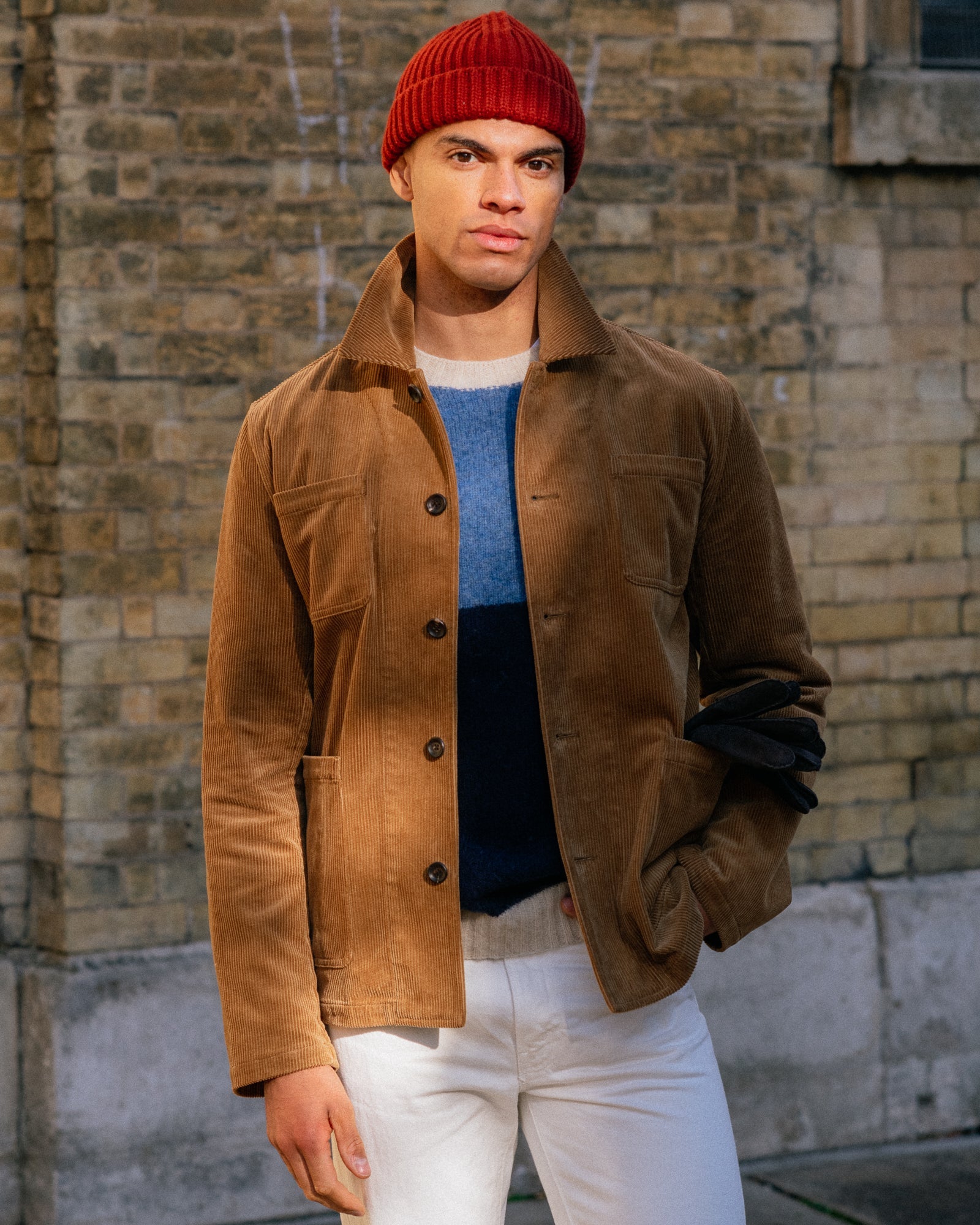 Trunk Aldford Corduroy Chore Jacket: Tan