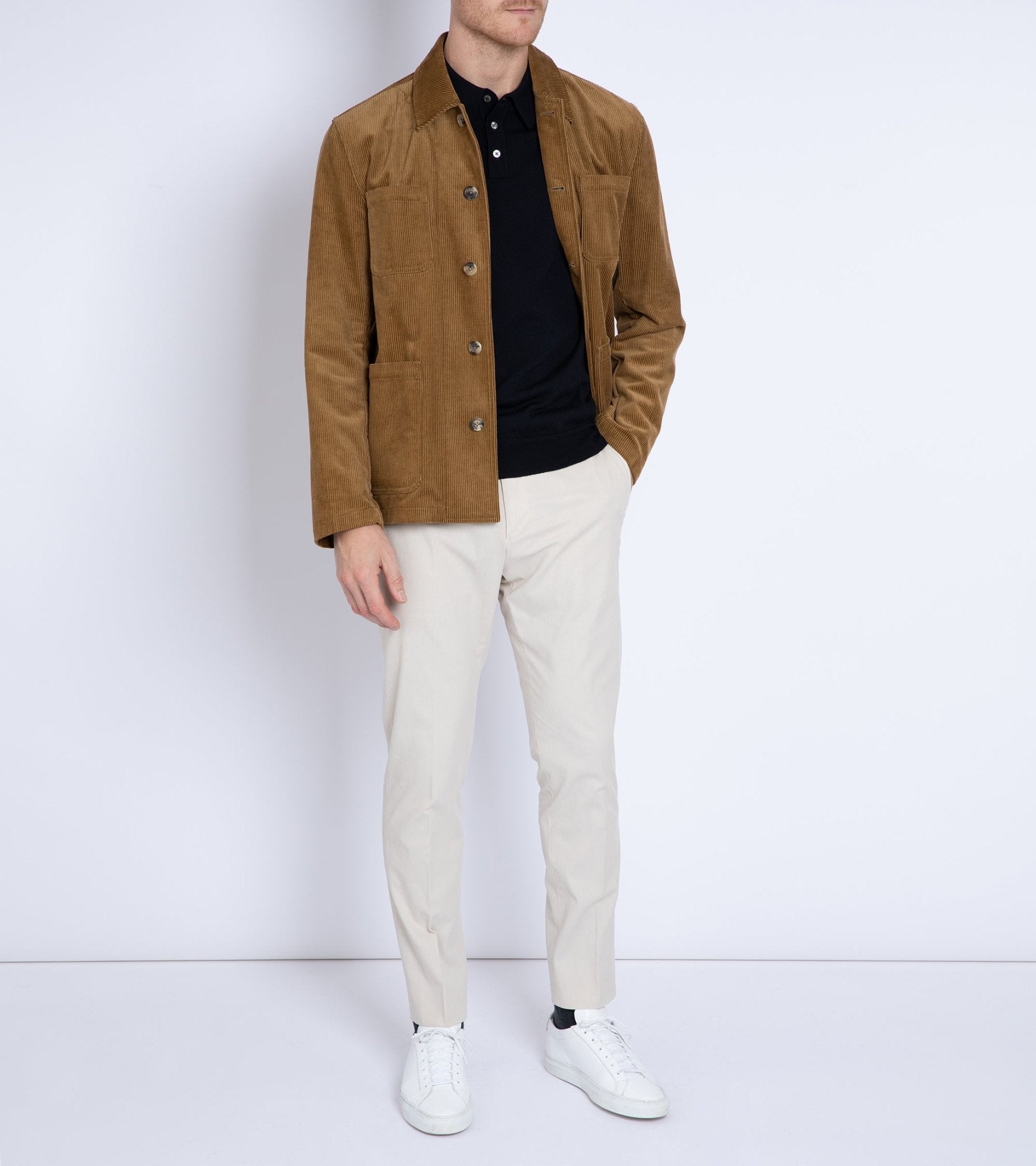 Trunk Aldford Corduroy Chore Jacket: Tan