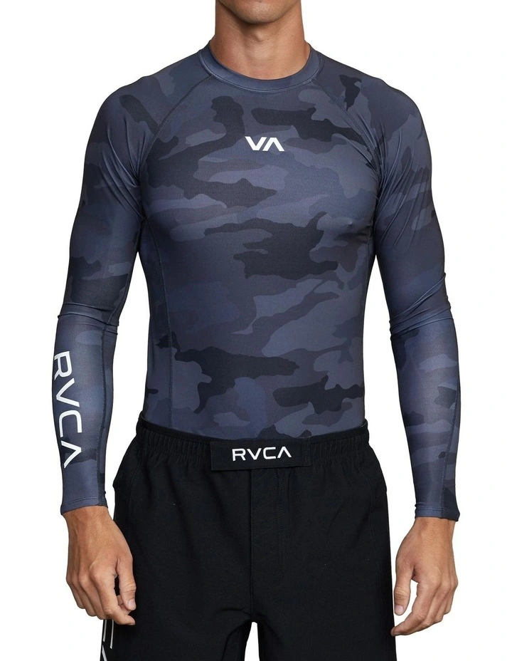 VA Sport Long Sleeve Rashguard in Black Camo