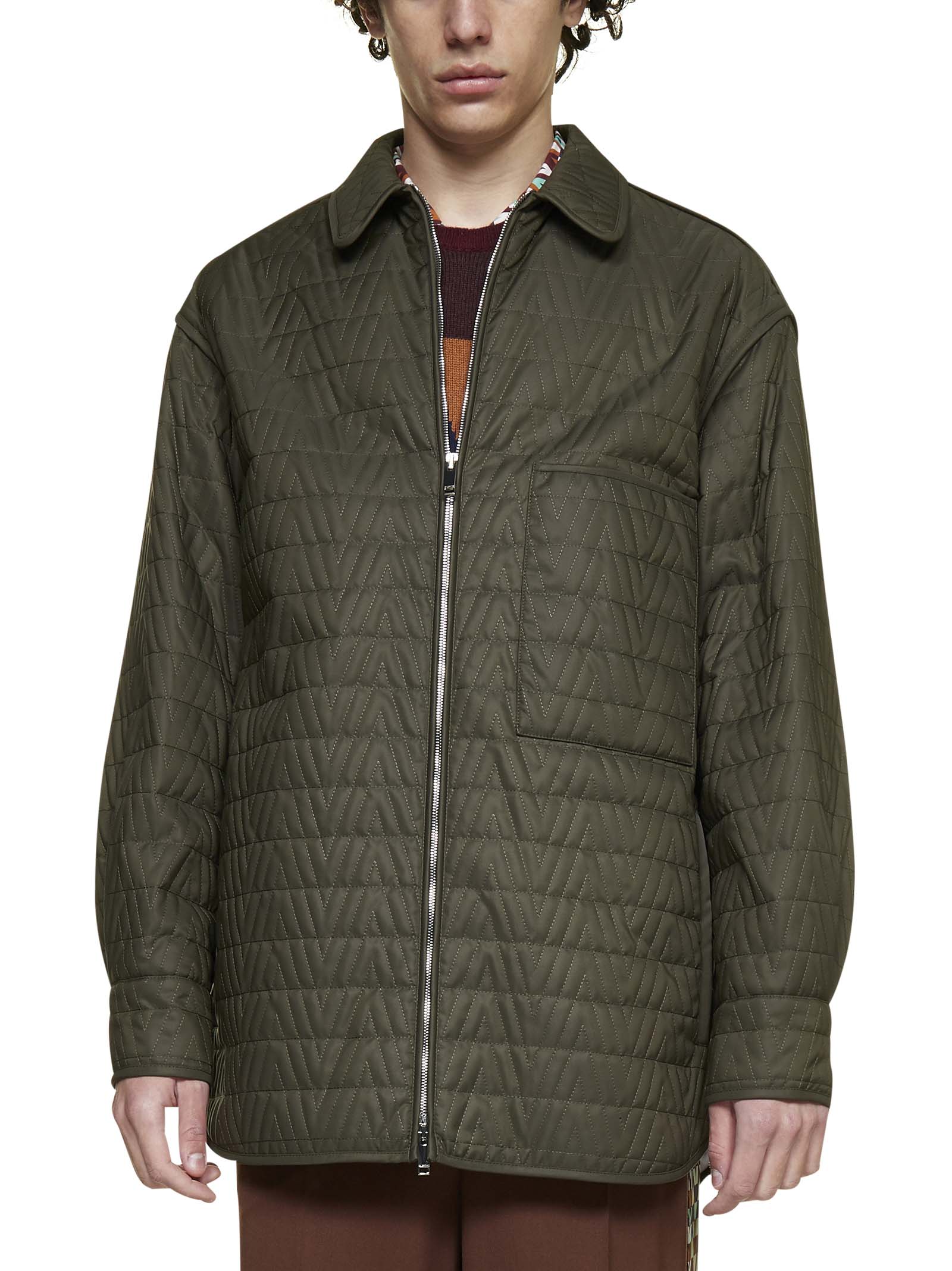 Valentino Quilted Zipped Overshirt