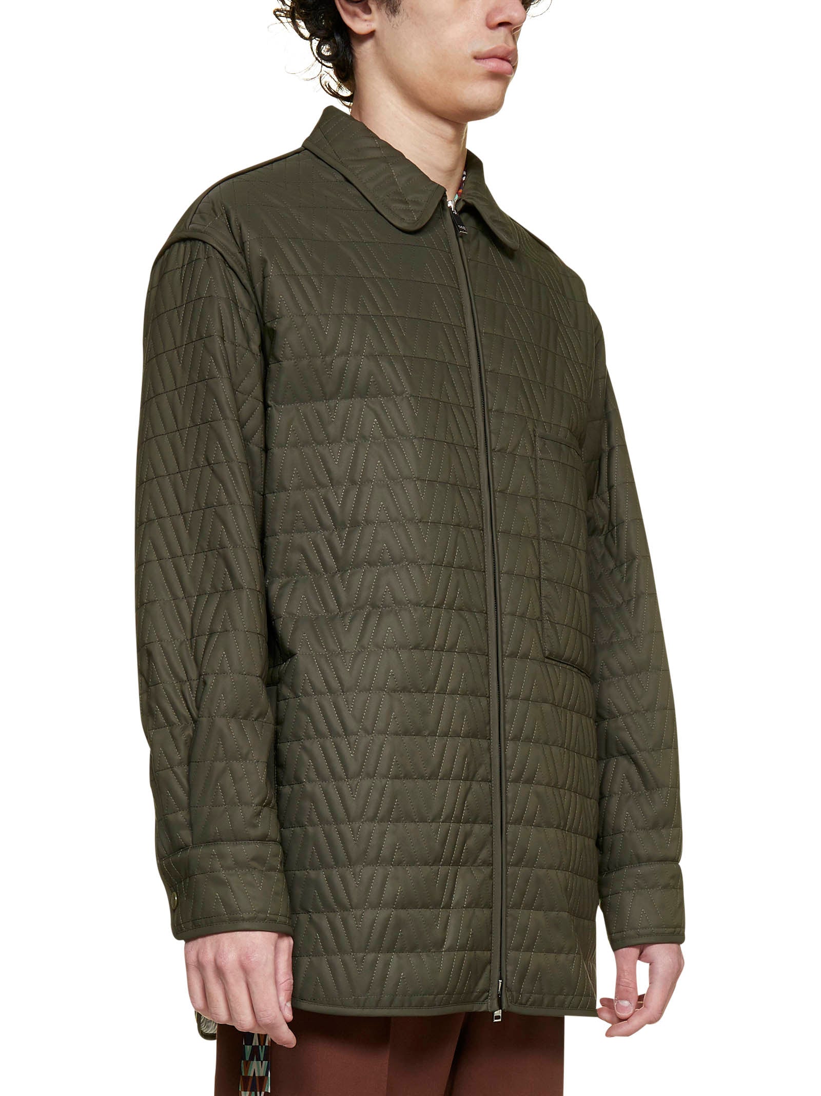 Valentino Quilted Zipped Overshirt