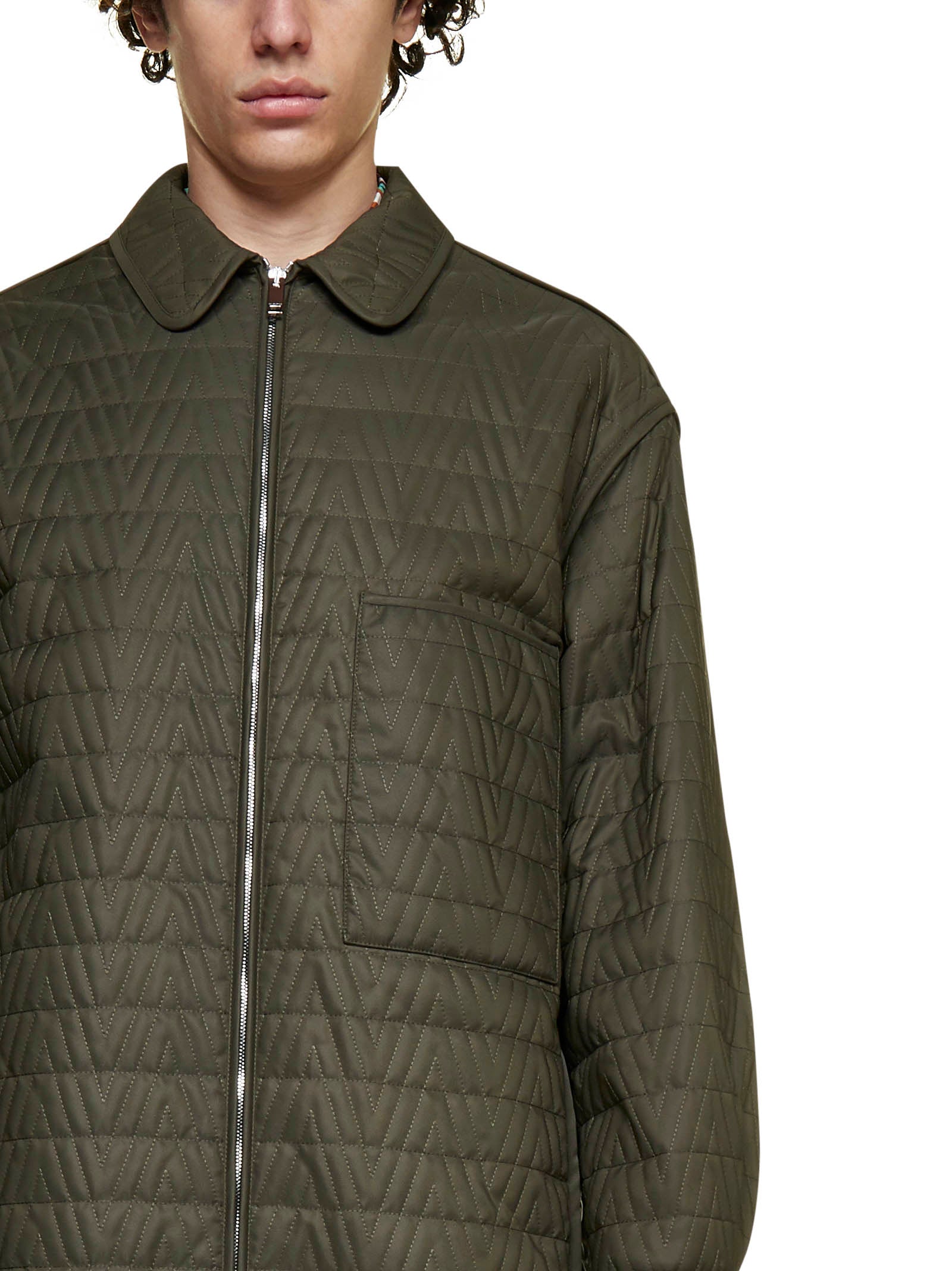 Valentino Quilted Zipped Overshirt