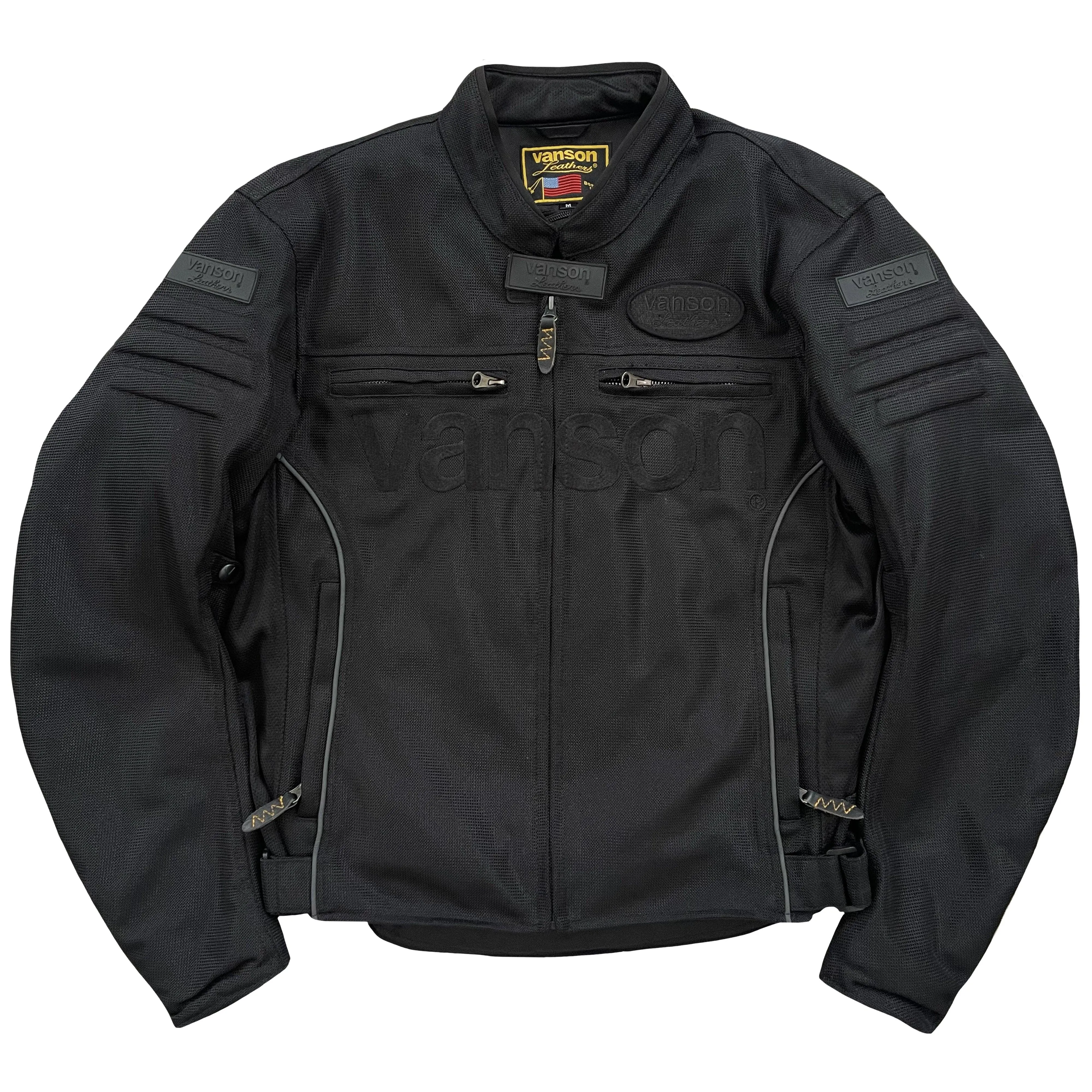 Vanson Leathers Motorcycle Mesh Racer Jacket - M