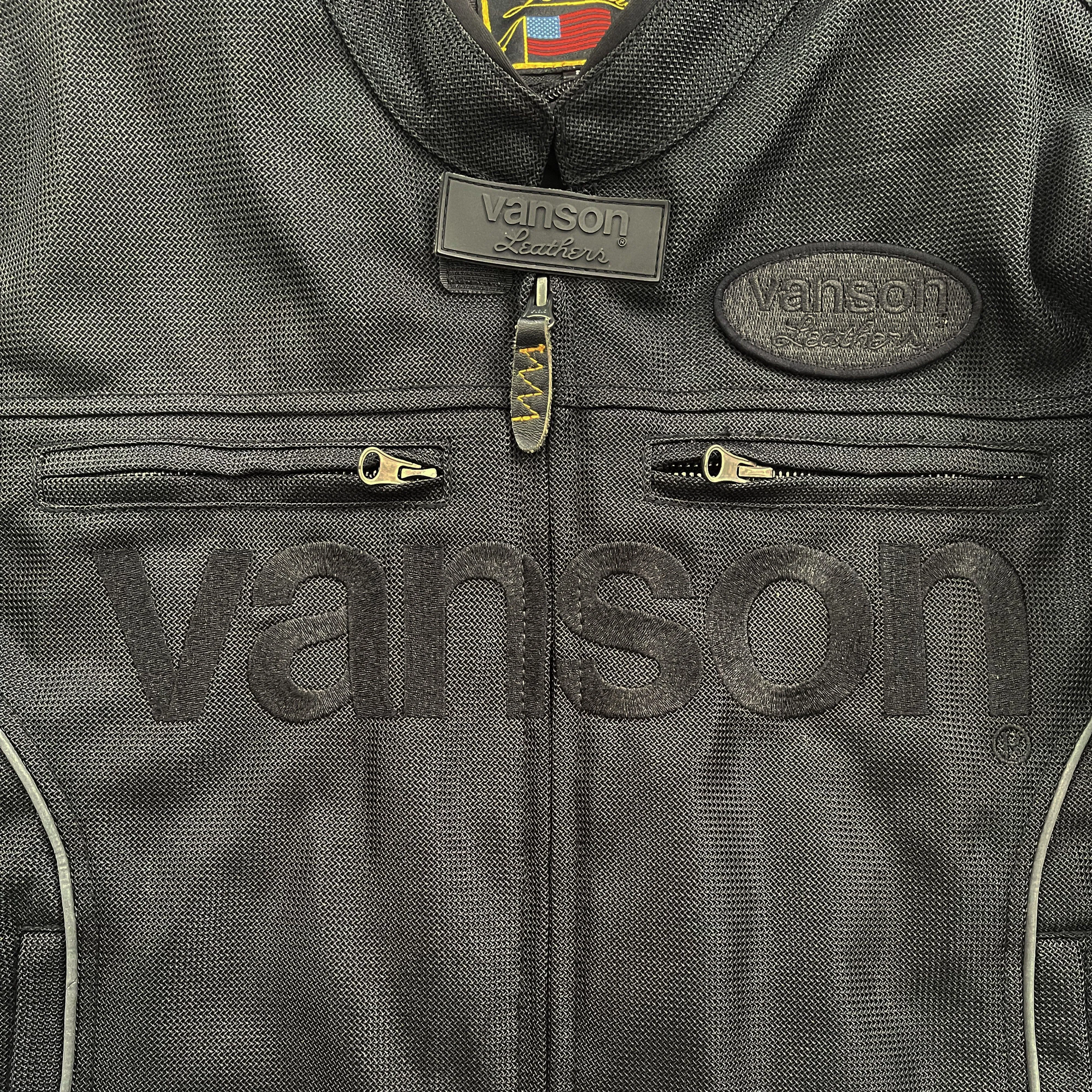 Vanson Leathers Motorcycle Mesh Racer Jacket - M