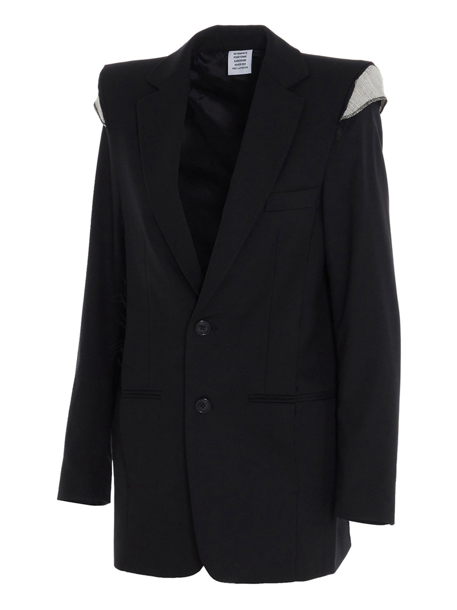 Vetements Cut-Out Single-Breasted Blazer