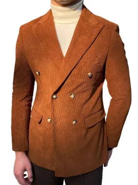 Vintage Corduroy Double-breasted Blazer