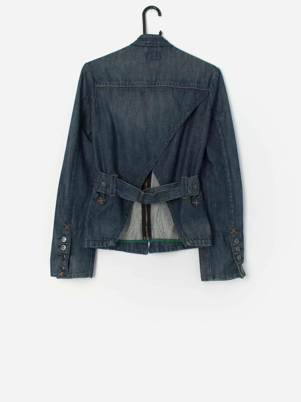 Vintage Lee X-Line denim jacket with cut out back – Small