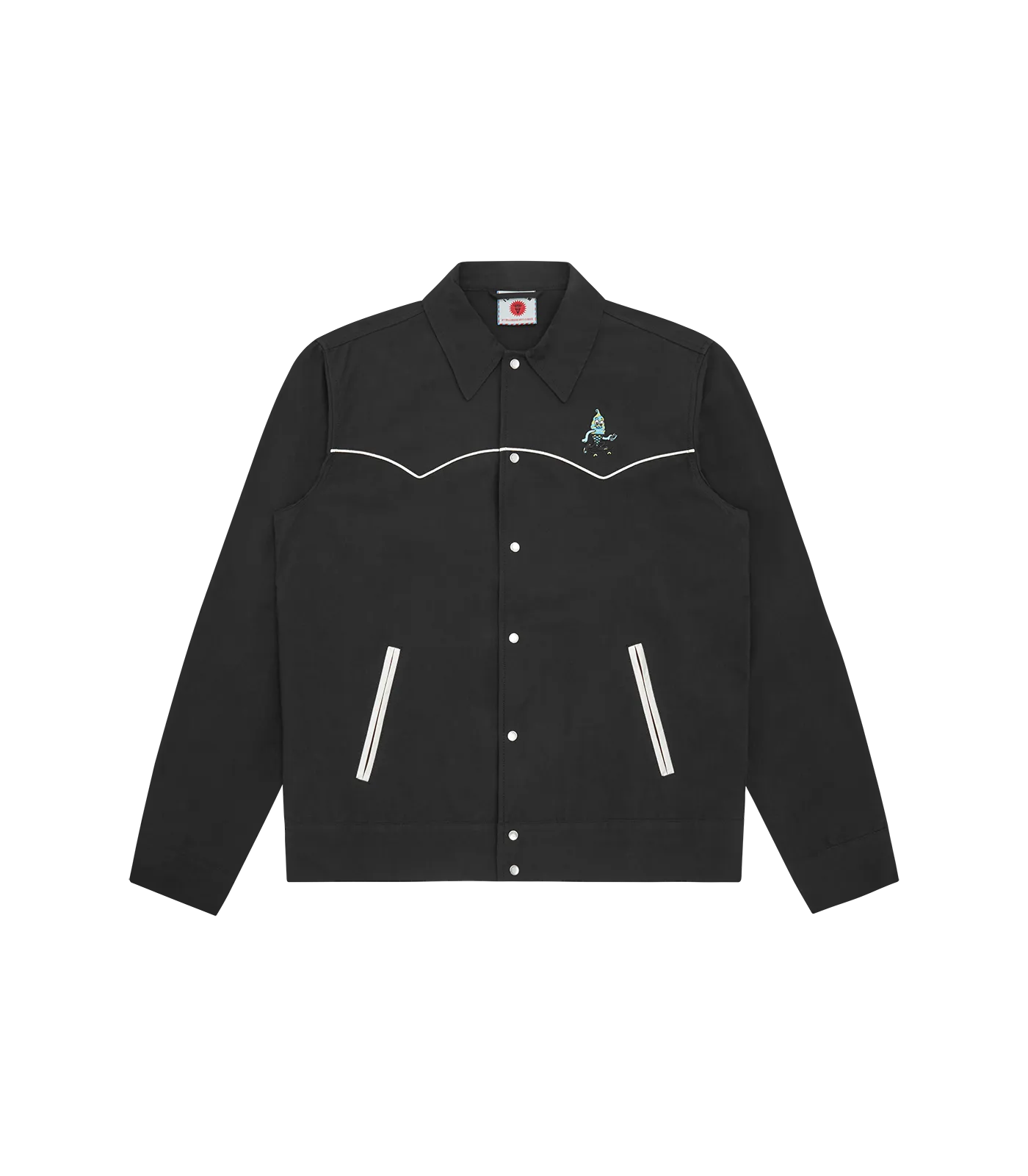 WESTERN EMBROIDERED OVERSHIRT - BLACK