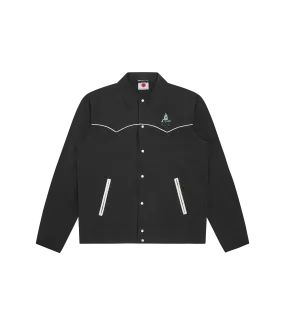 WESTERN EMBROIDERED OVERSHIRT - BLACK