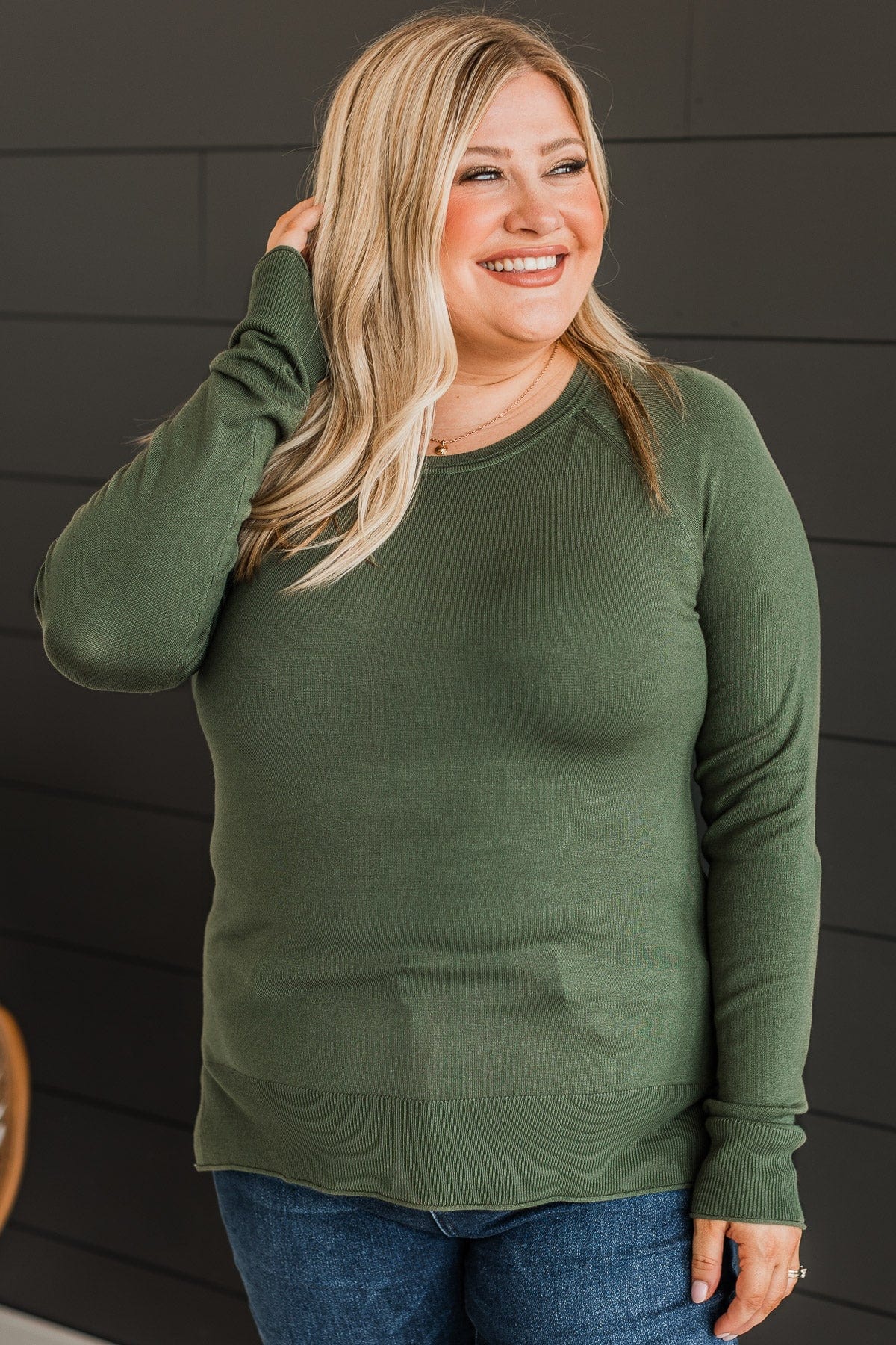 Whatever You Want Knit Sweater- Ivy Green