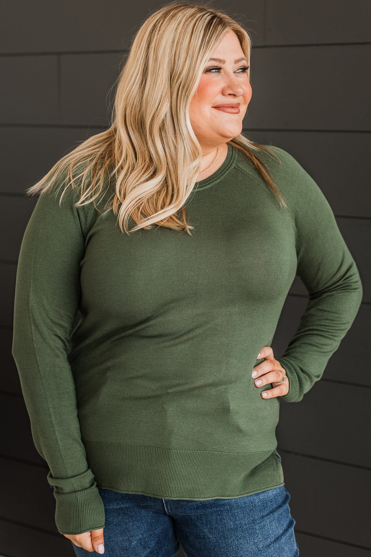 Whatever You Want Knit Sweater- Ivy Green