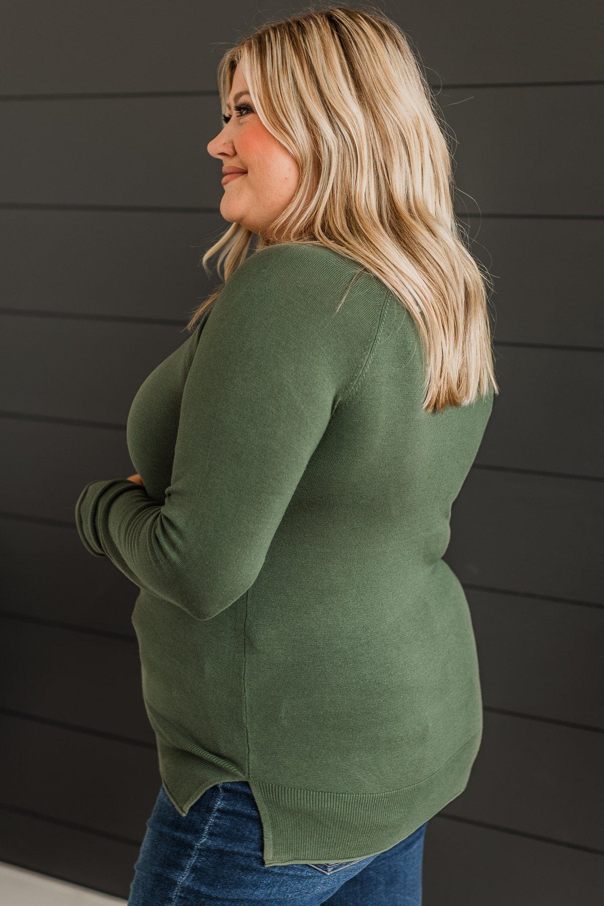 Whatever You Want Knit Sweater- Ivy Green