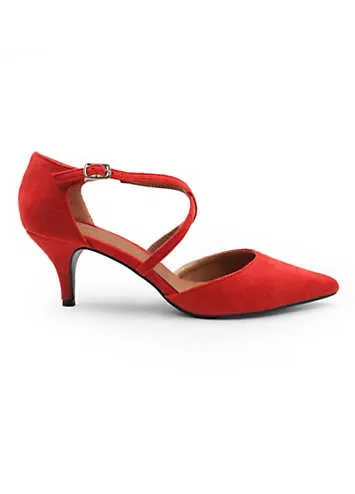 Where’s That From Kennedi Red Suede Court Shoes | Grattan