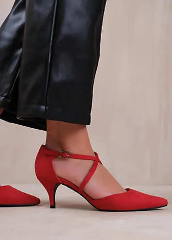 Where’s That From Kennedi Red Suede Court Shoes | Grattan