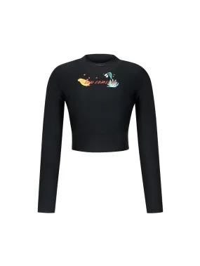 [WMS] Hot Summer Crop Rashguard Black