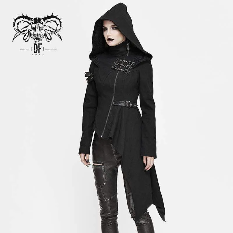 Women's Gothic Irregular Jackets With Hood