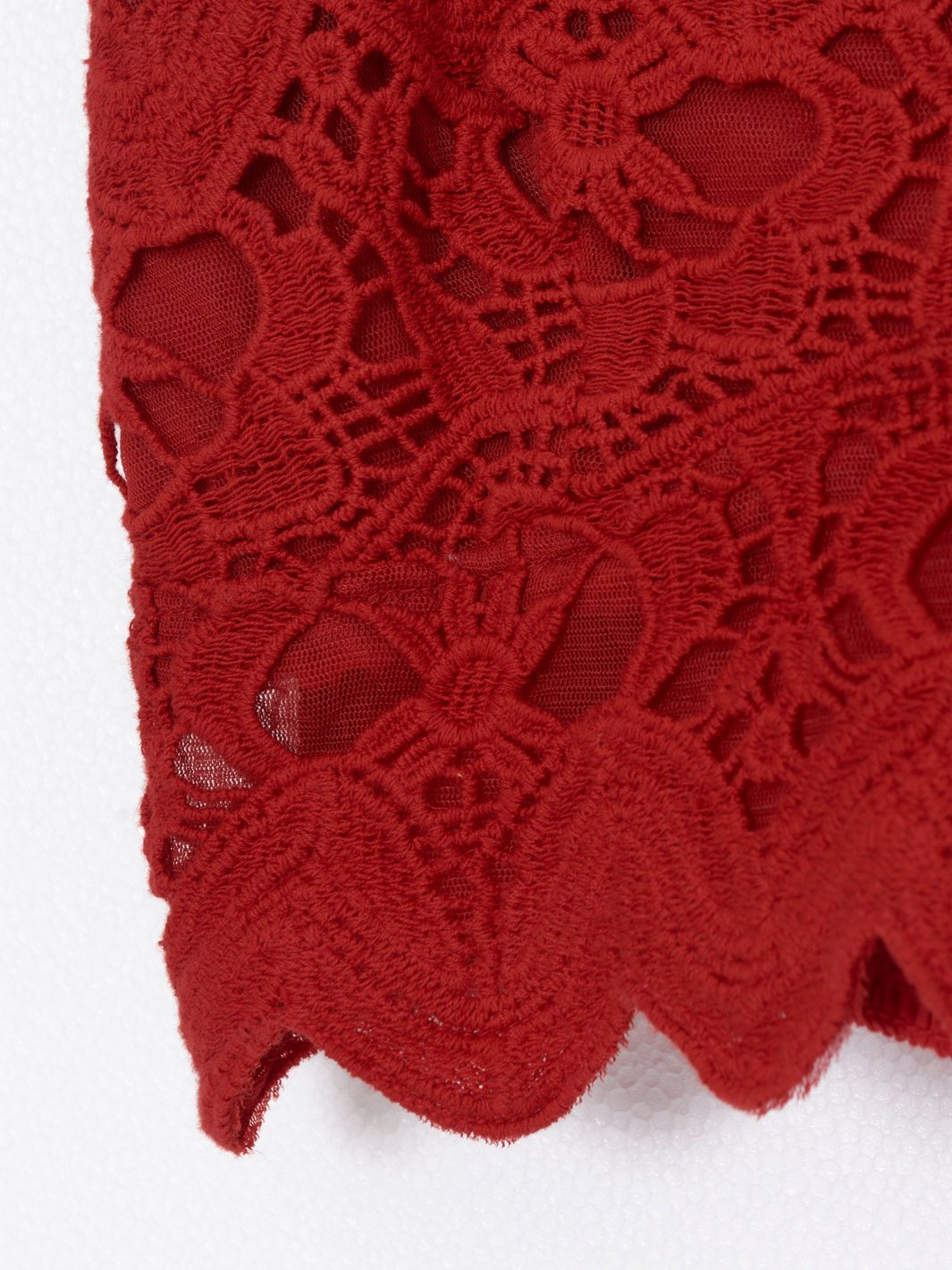 Y2K crochet top in red cotton