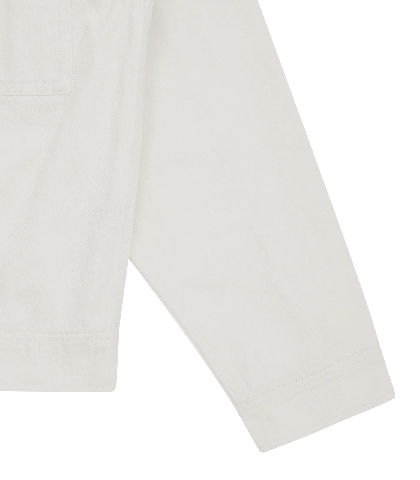 ZIP DENIM OVERSHIRT - WHITE